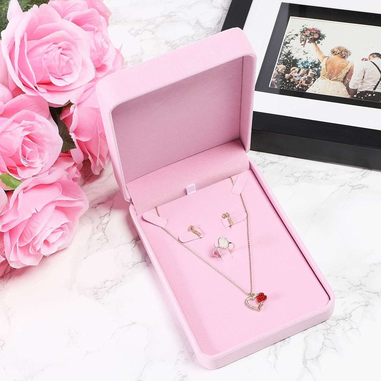 Buy atorakushon Pendant Necklace Earring Ring Bracelet Jewelry Box Gift  Case Box Wedding Jewelry Storage Holder for Engagement Proposal Special  Occasions Online at Best Prices in India - JioMart.